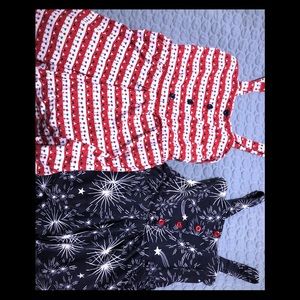 Set of Hanna Andersson rompers Sz 130/8, EUC